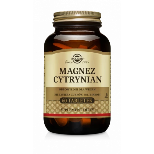 Solgar - Magnez cytrynian - 60 tabletek Solgar - Magnez cytrynian - 60 tabletek